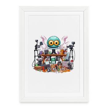 Atelier de gadgets créatifs Alien - Affiche encadrée (27 × 37 cm) - blanc - Devant