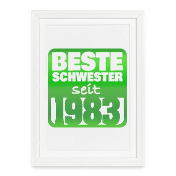 Sister 1983 - Affiche encadrée (27 × 37 cm) - blanc - Devant