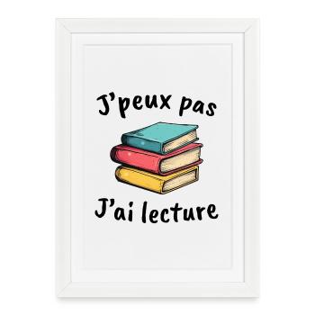 books, reader's gift idea, I can't I have - Framed poster (27 × 37 cm) - white - Front