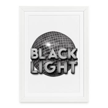 Black Light Retro Disco - Affiche encadrée (27 × 37 cm) - blanc - Devant