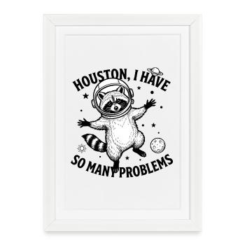 Problem bear - Framed poster (27 × 37 cm) - white - Front