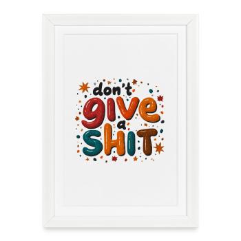 Never give up on color explosion - Framed poster (27 × 37 cm) - white - Front