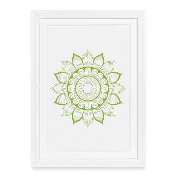 Mandala - Affiche encadrée (27 × 37 cm) - blanc - Devant