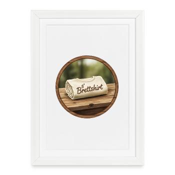 T-shirt du s’Board - Affiche encadrée (27 × 37 cm) - blanc - Devant