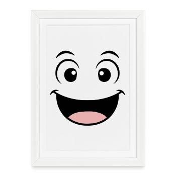 Good mood face - Framed poster (27 × 37 cm) - white - Front