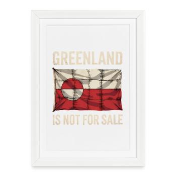 Le Groenland n’est pas à vendre ! - Groenland / Grønland - Affiche encadrée (27 × 37 cm) - blanc - Devant