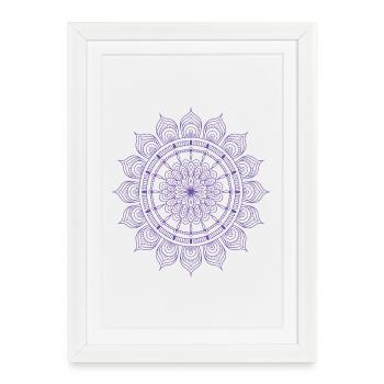 mandala - Affiche encadrée (27 × 37 cm) - blanc - Devant