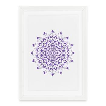 mandala - Affiche encadrée (27 × 37 cm) - blanc - Devant