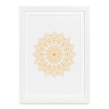 mandala - Affiche encadrée (27 × 37 cm) - blanc - Devant