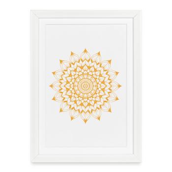mandala - Affiche encadrée (27 × 37 cm) - blanc - Devant
