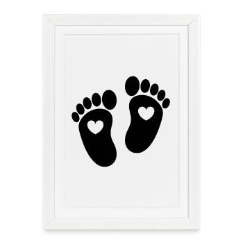 Pieds de bébé - Affiche encadrée (27 × 37 cm) - blanc - Devant