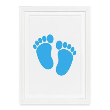Pieds de bébé - Affiche encadrée (27 × 37 cm) - blanc - Devant