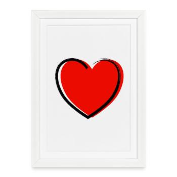Heart - Framed poster (27 × 37 cm) - white - Front