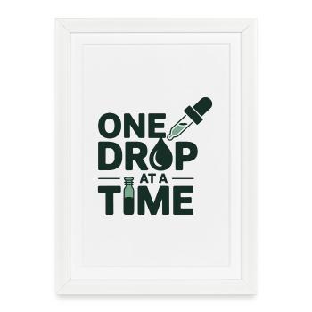 Homeopathie : une goutte à la fois Équipement professionnel - Affiche encadrée (27 × 37 cm) - blanc - Devant