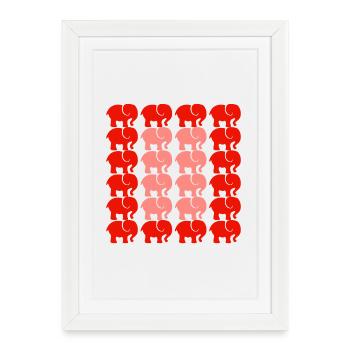 Elephant - Framed poster (27 × 37 cm) - white - Front