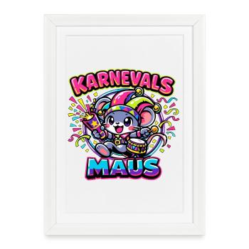 Costume de la souris de carnaval - Affiche encadrée (27 × 37 cm) - blanc - Devant
