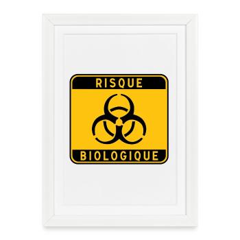 panneau_RISQUE_BIOLOGIQUE_31 - Affiche encadrée (27 × 37 cm) - blanc - Devant