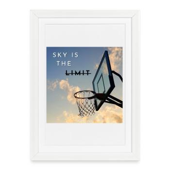 Le ciel, c’est la limite des cerceaux - Affiche encadrée (27 × 37 cm) - blanc - Devant