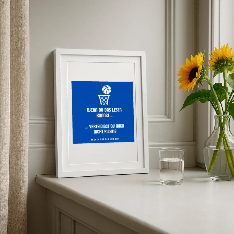 Lesen oder Verteidigen Spruch Hoopsrausch Gerahmtes Poster (27 × 37 cm)