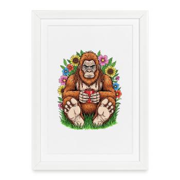 Bigfoot Jardin Douillet - Affiche encadrée (27 × 37 cm) - blanc - Devant