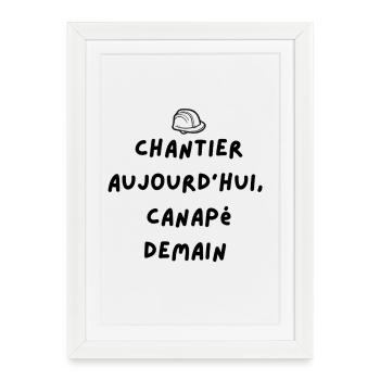 Site phrase - Framed poster (27 × 37 cm) - white - Front