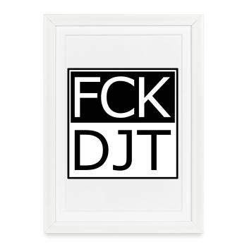 Provocative Block Typography Protest - Framed poster (27 × 37 cm) - white - Front