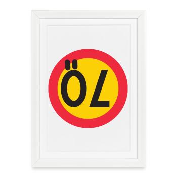 70 beers - Framed poster (27 × 37 cm) - white - Front