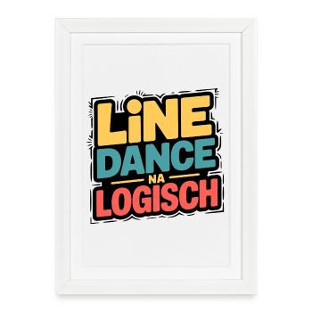 Danse en ligne Bien sûr - Affiche encadrée (27 × 37 cm) - blanc - Devant