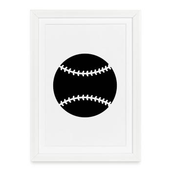Baseball - Framed poster (27 × 37 cm) - white - Front