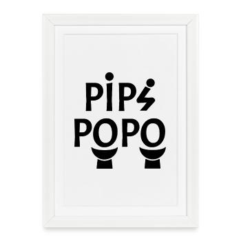 POPO !  - Affiche encadrée (27 × 37 cm) - blanc - Devant