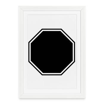 Stopp Form – Achtung Rahmen zum Gestalten! - Gerahmtes Poster (27 × 37 cm) - Weiß - Vorne