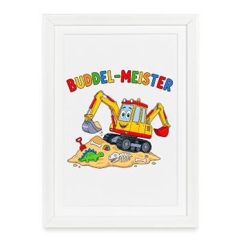 Digging Master Dino Adventure - Framed poster (27 × 37 cm) - white - Front