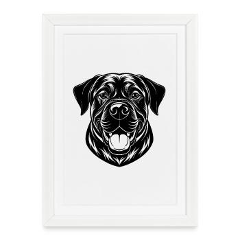 Mastiff dog - Framed poster (27 × 37 cm) - white - Front