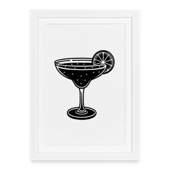 Margaritas - Affiche encadrée (27 × 37 cm) - blanc - Devant