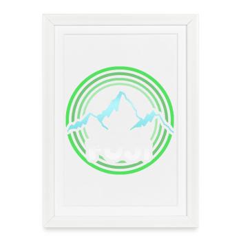 Randonnée sur le Fuji - Affiche encadrée (27 × 37 cm) - blanc - Devant