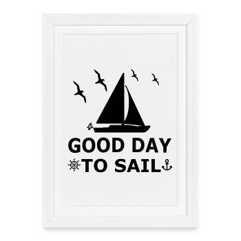 Sail - Framed poster (27 × 37 cm) - white - Front
