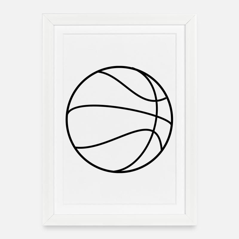 Basketball - Framed poster (27 × 37 cm) - white