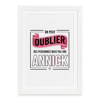 Humor Girlfriend Gift Personalized Bff Name Annic - Framed poster (27 × 37 cm) - white - Front