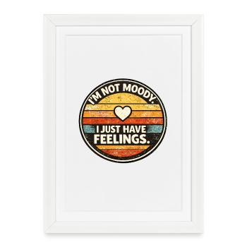 Sentiments non sombres rétro - Affiche encadrée (27 × 37 cm) - blanc - Devant