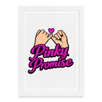 Pinky Promise Heart Promise Word of Honor Shirt - Framed poster (27 × 37 cm) - white - Front