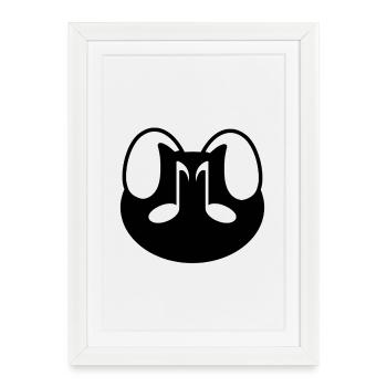 Plush: Melidy (Head) - Framed poster (27 × 37 cm) - white - Front
