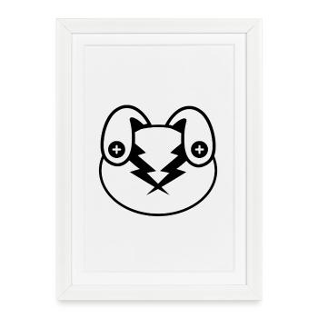 Plush: Plushy (Head) - Framed poster (27 × 37 cm) - white - Front
