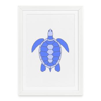 Turtle - Framed poster (27 × 37 cm) - white - Front