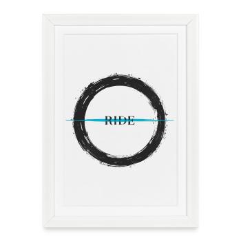Urban Cycling - Road Art - Framed poster (27 × 37 cm) - white - Front