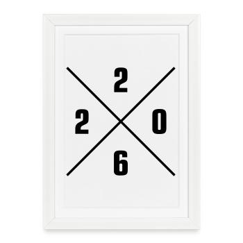 2026 year - Framed poster (27 × 37 cm) - white - Front