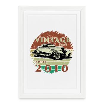16th Birthday - Classic - Vintage since 04/2010 - Framed poster (27 × 37 cm) - white - Front