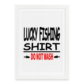 Angling - Framed poster (27 × 37 cm) - white - Front