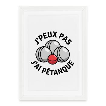 Jai Pétanque Boules Rire - Framed poster (27 × 37 cm) - white - Front