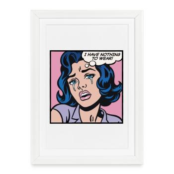 Je n’ai rien à me mettre ! - Affiche encadrée (27 × 37 cm) - blanc - Devant