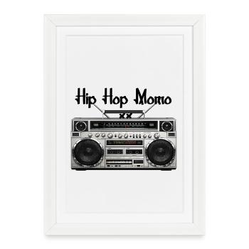 Ghetto blaster - Affiche encadrée (27 × 37 cm) - blanc - Devant